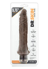 Dr. Skin Cock Vibe 8 Vibrating Dildo - Chocolate - 9.75in