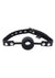 Edge Silicone Ring Gag - Black/Silver