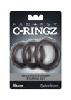 Fantasy C-Ringz Silicone Designer Stamina Cock Ring - Black - Set
