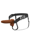 Fantasy X-Tensions Elite Vibrating Rechargeable Silicone Dual Density Hollow Strap-On - Caramel - 6in