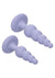 First Time Crystal Beaded Duo Silicone Anal Probe - Purple - 2 Piece/Set