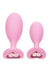 First Time Crystal Booty Duo Silicone Anal Plug - Pink - 2 Pack
