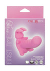 First Time Rechargeable Vibrating Bunny Dreams Rechargeable Silicone Vibrator with Clitoral Stimulator - Pink