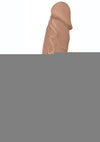 Fleshstixxx Dual Density Silicone Bendable Dong with Balls - Caramel - 7in