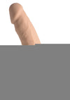 Fleshstixxx Silicone Rechargeable Vibrating Dong with Balls - Caramel - 8in
