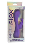 Flex Bend and Hold Double Rumbler Rechargeable Silicone Vibrator - Purple