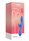 Fortexa Kinky Finger Flapping Rechargeable Silicone Clit and G-Spot Vibrator with App Control - Blue/Pink