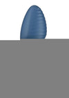 Frenzy Pressure Sensing App Control Rotating Rechargeable Silicone Butt Plug - Black/Blue