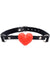Frisky Heart Beat Silicone Heart Shaped Mouth Gag - Red
