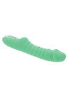 Full Throttle Rechargeable Silicone Warming Vibrator - Green
