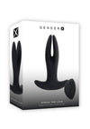 Gender X Spread The Love Rechargeable Silicone Vibrating Anal Plug with Remote Control - Black