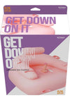 Get Down On It Inflatable Cushion with Wire Controller Vibrating Silicone Dildo Plus Wrist N Leg Straps - Fuchsia