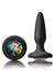 Glams Mini Silicone Butt Plug Rainbow Gem - Black/Multicolor - Small