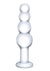Glas Beaded Glass Butt Plug - Clear - 7.25in