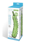 Glas Caressing Cucumber Glass Dildo - Green - 8.25in