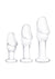 Glas Helmet Head Glass Anal Training Kit - Clear - 4in/5in/6in - 3 Piece