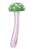 Glas Magic Mushroom Glass Dildo - Green/Pink - 7.5in