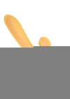 Goddess Tapping Thruster Rechargeable Silicone Vibrator with Clitoral Stimulator - Yellow