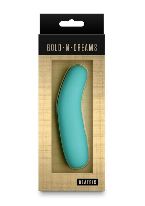 Gold-N-Dreams Beatrix Rechargeable Silicone Vibrator - Aqua/Blue