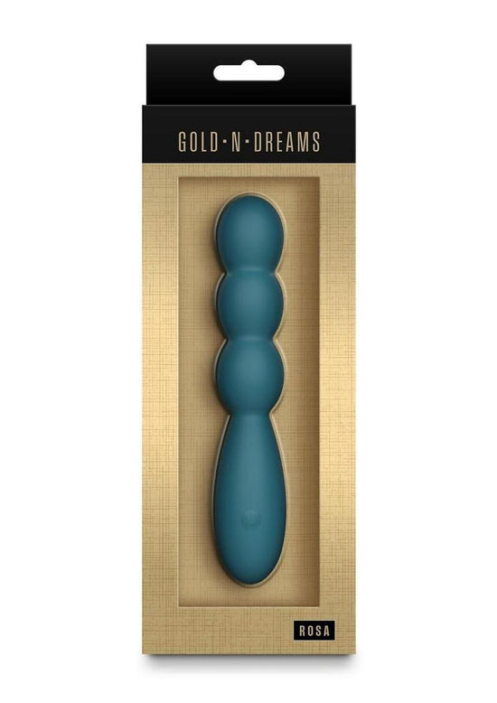 Gold-N-Dreams Rosa Rechargeable Silicone Vibrator - Teal
