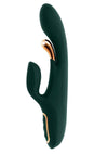 Golden Goddess Rechargeable Silicone Vibrator with Clitoral Stimulator
