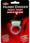 Humm Dinger Night Rider Vibrating Cockring - Glow In The Dark