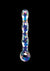 Icicles No. 8 Beaded Glass Dildo - Blue/Clear - 7in
