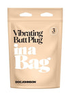 In A Bag Silicone Vibrating Butt Plug - Black - 3in