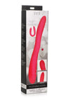 Inmi 7x Double Down Rechargeable Silicone Double Dildo with Remote Control - Pink