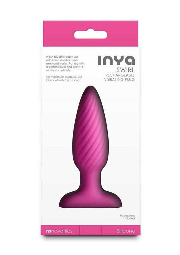 Inya Swirl Rechargeable Silicone Ribbed Anal Plug