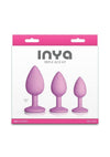 Inya Triple Ace Kit Silicone Lube Channel Anal Plugs - Pink - 3 Piece