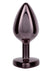 Jewel Black Diamond Heart Anal Plug - Black - Large