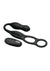 Jock Hyper Thrusting and Vibrating Rechargeable Silicone Anal Plug with C-Ring - Black