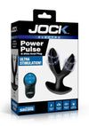 Jock Power Pulse E-Stim Anchor Silicone Anal Plug with Remote Control - Black