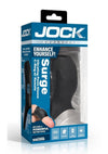 Jock Surge Vibrating Penis Sleeve Rechargeable Silicone Cock Ring with Remote Control - Black
