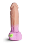 K Pop Taeon Glow In The Dark Silicone Dildo with Balls - Vanilla