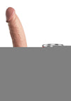 King Cock Elite Dual Density Vibrating Rechargeable Silicone with Remote Control Dildo
