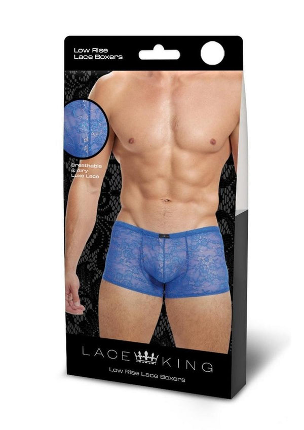 Lace King Lace Boxers - Blue - Large/XLarge
