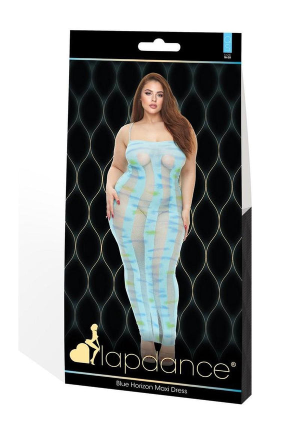 Lapdance Lingerie Blue Horizon Maxi Dress - Queen Size