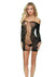 Lapdance Lingerie Diamond Mesh Cutout Minidress - Os - Glow In The Dark