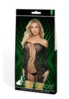 Lapdance Lingerie Diamond Mesh Cutout Minidress - Os - Glow In The Dark