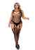 Lapdance Lingerie Keyhole Suspender Hose Bodystocking - Queen Size - Black