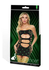 Lapdance Lingerie Midnight Diamond Cutout Mini Dress - Os - Glow In The Dark