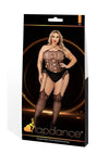 Lapdance Lingerie Suspender Hose Bodystocking - Queen Size - Black