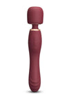 Le Wand Flat Top Fusion G Rechargeable Silicone Vibrator - Ruby - Red