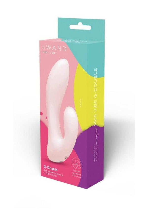 Le Wand Mini Vibe G-Double Dual Stimulating Rechargeable Rabbit Vibrator - Pink