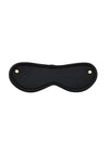 Leather Blindfold with Gold Accessories - Black/Gold