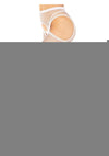 Leg Avenue Fishnet Suspender Hose with Scalloped Trim - White - One Size
