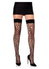 Leg Avenue Fractured Net Thigh Highs - Black - One Size