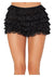 Leg Avenue Lace Ruffle Shorts - Black - Large